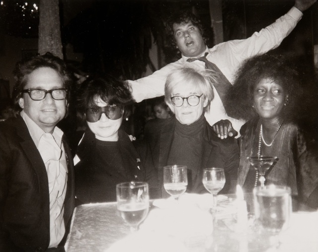 Andy Warhol, ‘Andy Warhol Photograph of Michael Douglas, Yoko Ono, Andy Warhol, Jann Wenner, ’, Hedges Projects