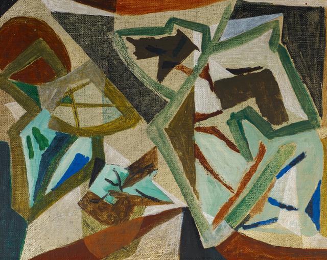 Georg Meistermann, ‘Untitled’, Ca. 1946, Painting, Oil on canvas. Mounted on wood, Van Ham