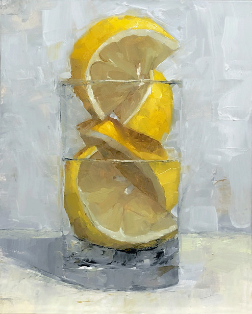 Tom Giesler, ‘Floral 21: a lemon for Mariska’, 2020, Painting, Oil on panel, McVarish Gallery
