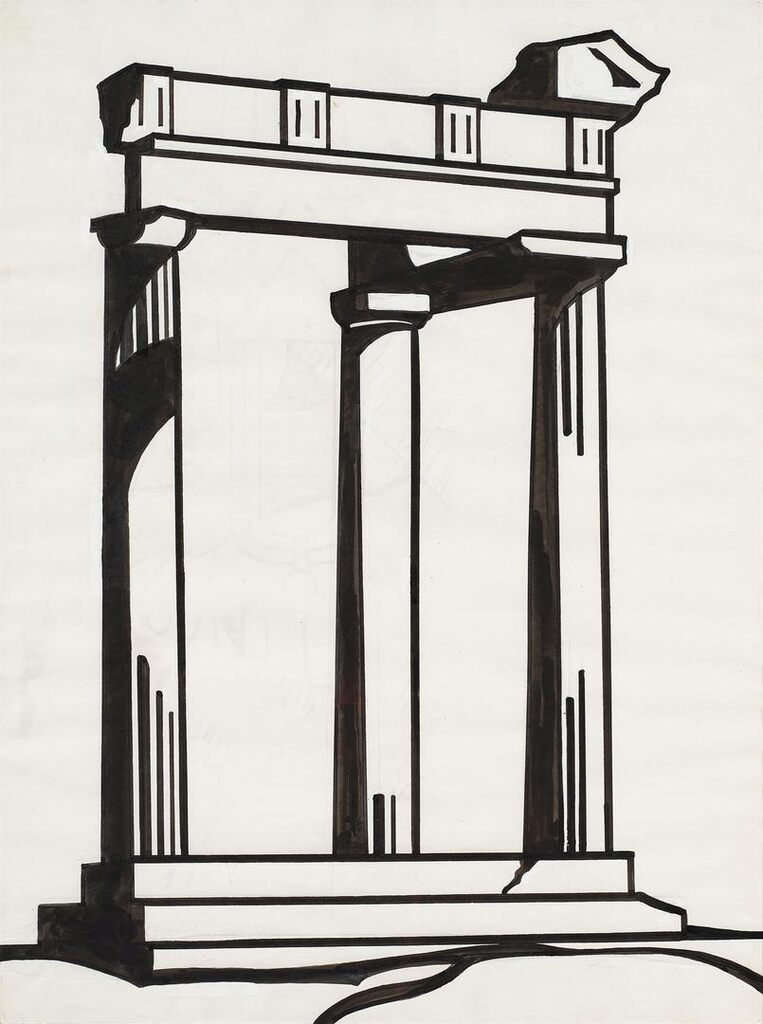 Roy Lichtenstein - Temple (Study)
