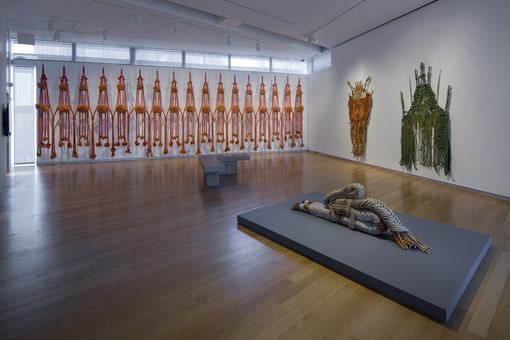 Installation view of 'Françoise Grossen Selects', 2016. Photo by Butcher Walsh. Courtesy of the Museum of Arts and Design. Installation view of 'Françoise Grossen Selects', 2016. Photo by Butcher Walsh. Courtesy of the Museum of Arts and Design.