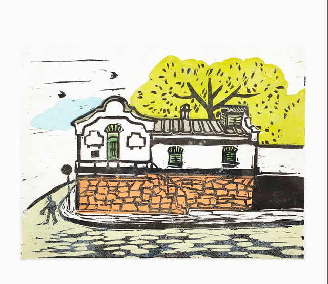 June Ho, ‘Send The Post Office A Poem Of Spring ’, 2019, Print, Linocut, Karin Weber Gallery