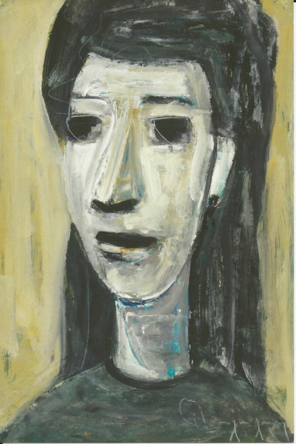 Paul-Henri Bourguignon, ‘Head on Yellow’, Eisele Fine Art