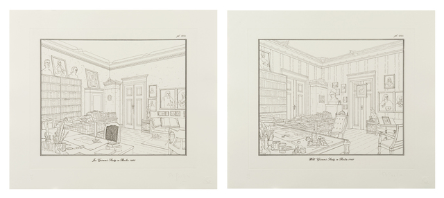 Rodney Graham, ‘Jacob Grimm’s Study in Berlin/Wilhelm Grimm’s Study in Berlin 1960’, 1992, Other, Etching, Contemporary Art Gallery