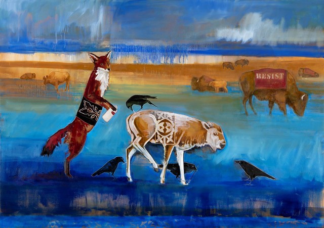 Julie Buffalohead, ‘White Buffalo Reborn’, 2018, Visions West Contemporary