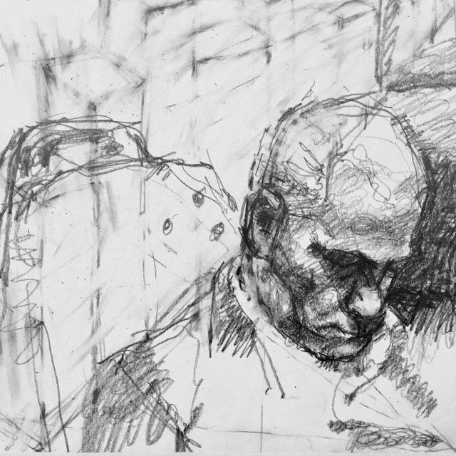 William Boyd Woods, ‘Commuter Sleeping on a Train’, 2018, Robert Kananaj Gallery