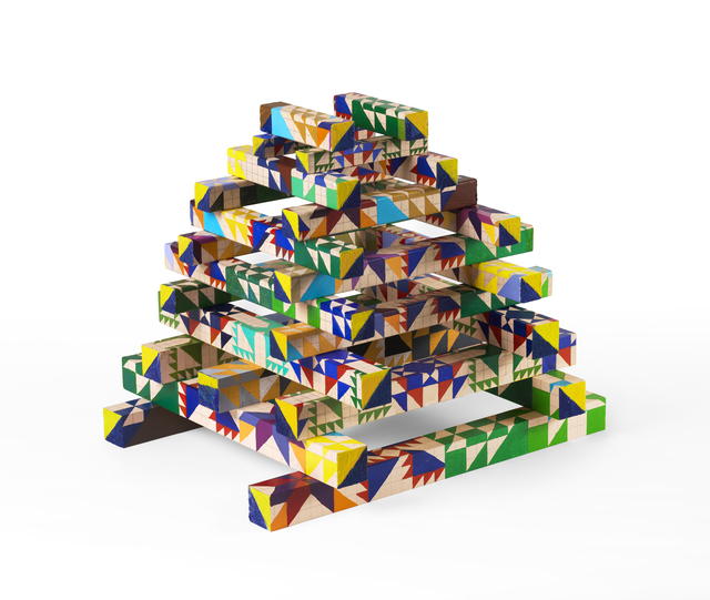 Carly Glovinski, ‘Fire Quilt Stack No. 1’, 2018, Morgan Lehman Gallery