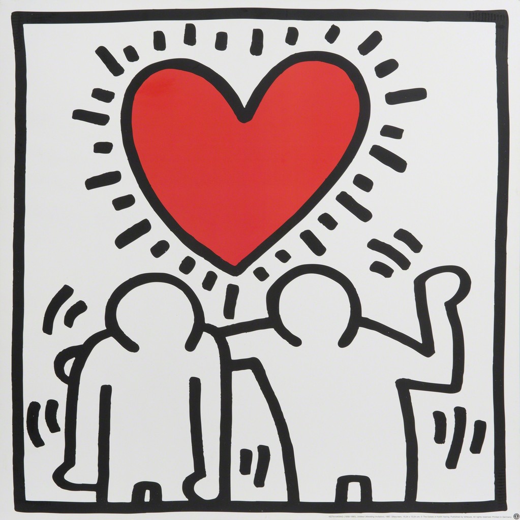 Keith Haring Heart Couple Artsy
