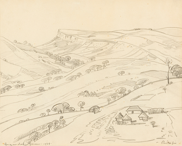 Jacob Hendrik Pierneef, ‘Bergendal, Tzaneen’, 1928, Drawing, Collage or other Work on Paper, Pencil on paper, Strauss & Co