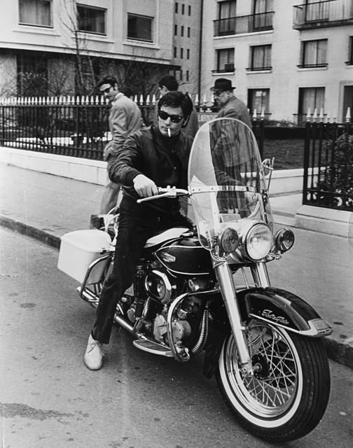 Daniel Angeli, ‘Alain Delon in sella ad una Harley-Davidson’, 1968, Il Ponte