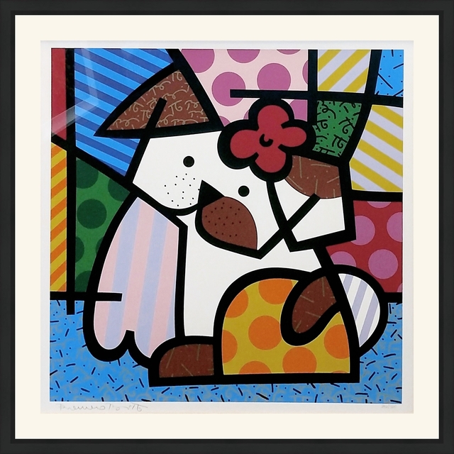 romero britto dog art