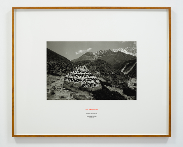 Hamish Fulton, ‘Prayer Boulder, Nepal, 2009’, 2009, Photography, Photograph and text, Parafin