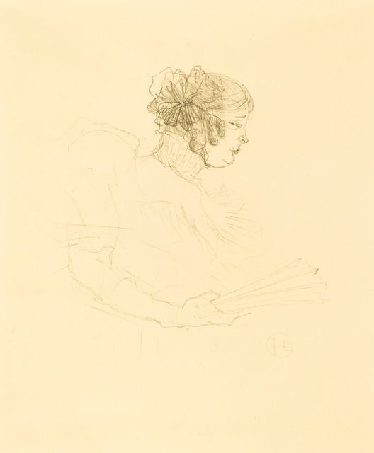 Henri de Toulouse-Lautrec, ‘Luce Myres in Profile (Luce Myrès, de profil)’, 1895, Print, Lithograph in olive green, National Gallery of Art, Washington, D.C.