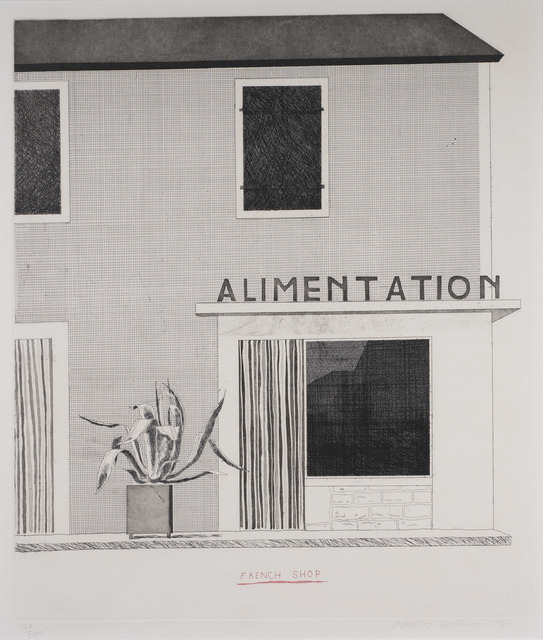 David Hockney, ‘French Shop’, 1971, Print, Redfern Gallery Ltd.
