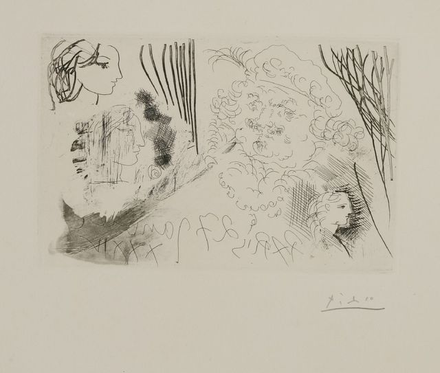 Pablo Picasso, ‘Rembrandt and Women’s Heads (Baer 405)’, 1934, Sworders