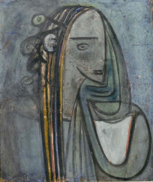Wifredo Lam, ‘Untitled’, 1944, Painting, Mixed media on paper laid on canvas, Galleria Ferrari