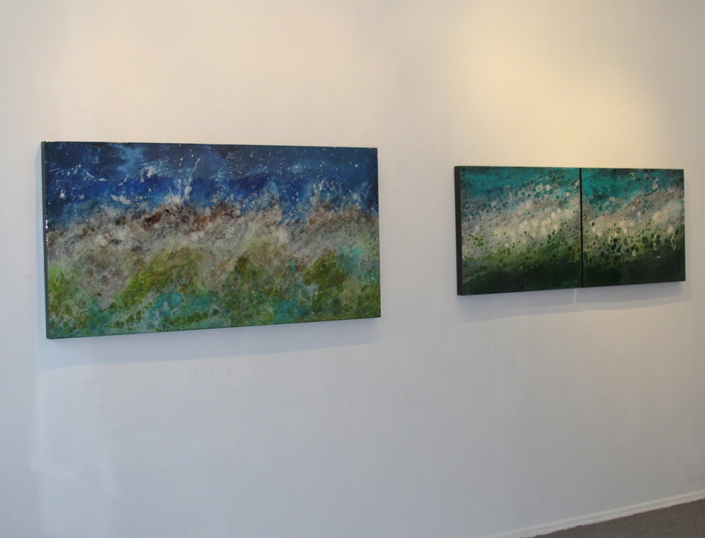 Canadian artist Marie Danielle Leblanc's artwork is often inspired by her worldwide travels. She takes notes and photos and then returns and paints. This exhibit is inspired by her Journey to Nepal. The painting on the left is Jhinu Danda and on the right Bennett. On exhibit through July at Elisa Contemporary Art. Canadian artist Marie Danielle Leblanc's artwork is often inspired by her worldwide travels. She takes notes and photos and then returns and paints. This exhibit is inspired by her Journey to Nepal. The painting on the left is Jhinu Danda and on the right Bennett. On exhibit through July at Elisa Contemporary Art.
