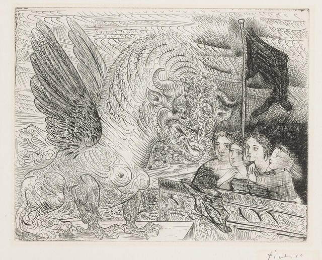 Pablo Picasso, ‘Taureau ailé contemplé par quatre enfants (B. 229; Ba. 444)’, 1934, Sotheby's