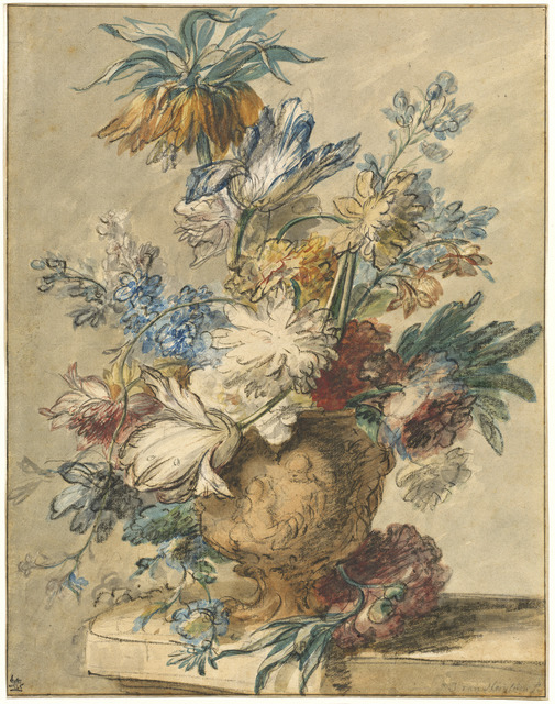Jan van Huysum Bouquet of Spring Flowers in a Terracotta Vase (1720s