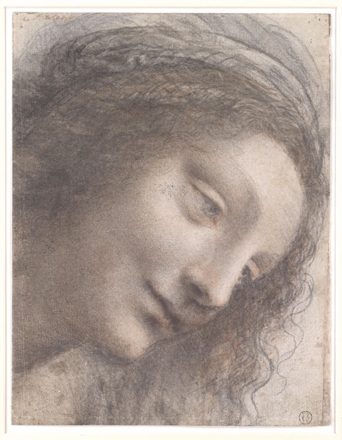 Leonardo da Vinci, ‘The Head of the Virgin in Three-Quarter View Facing Right’, 1510–1513, The Metropolitan Museum of Art