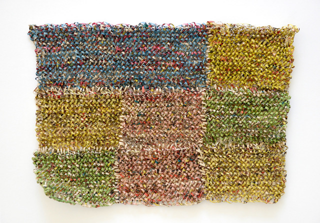 Stefana McClure, ‘Peanuts featuring “Good Ol’ Charlie Brown” by Schulz, June 22nd, 1975’, 2016, Drawing, Collage or other Work on Paper, Knitted paper, Josée Bienvenu