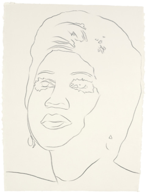 Andy Warhol, ‘Aretha Franklin’, ca. 1986, Drawing, Collage or other Work on Paper, Graphite on HMP Paper, Hedges Projects