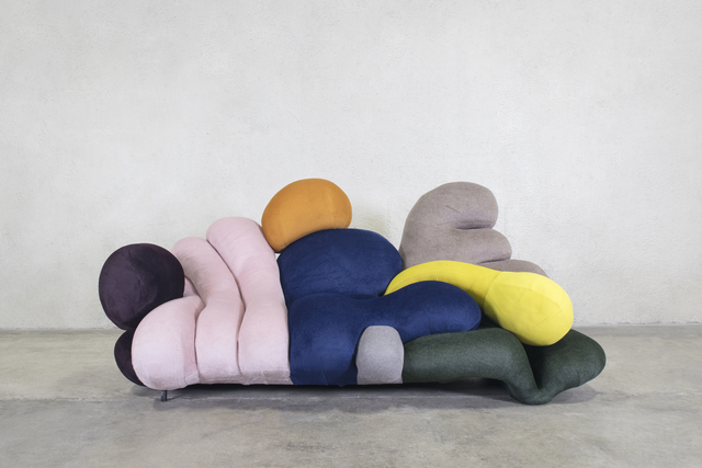 Misha Kahn, ‘Pig of the Sea’, 2019, Design/Decorative Art, Wood, steel, cashmere upholstery, Friedman Benda
