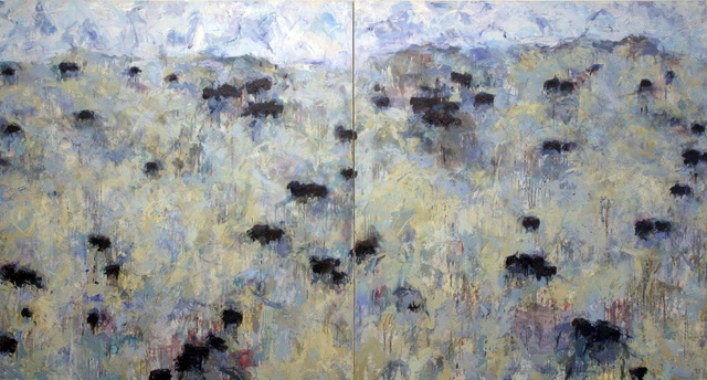 Theodore Waddell, ‘Vincent's Angus #4’, 1995, Painting, Oil and encaustic on canvas, Gerald Peters Gallery