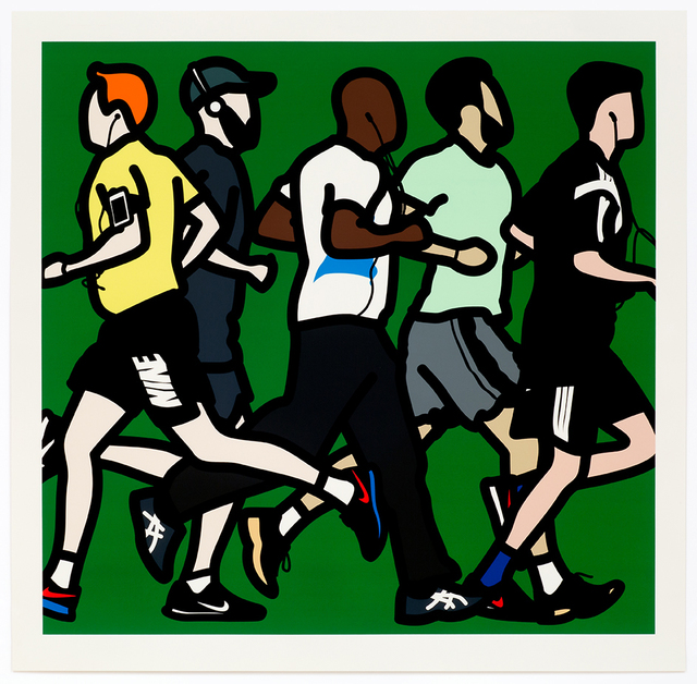 Julian Opie, ‘Running Men’, 2016, Print, Screenprint on 410 gsm Somerset tub sized paper., Frank Fluegel Gallery