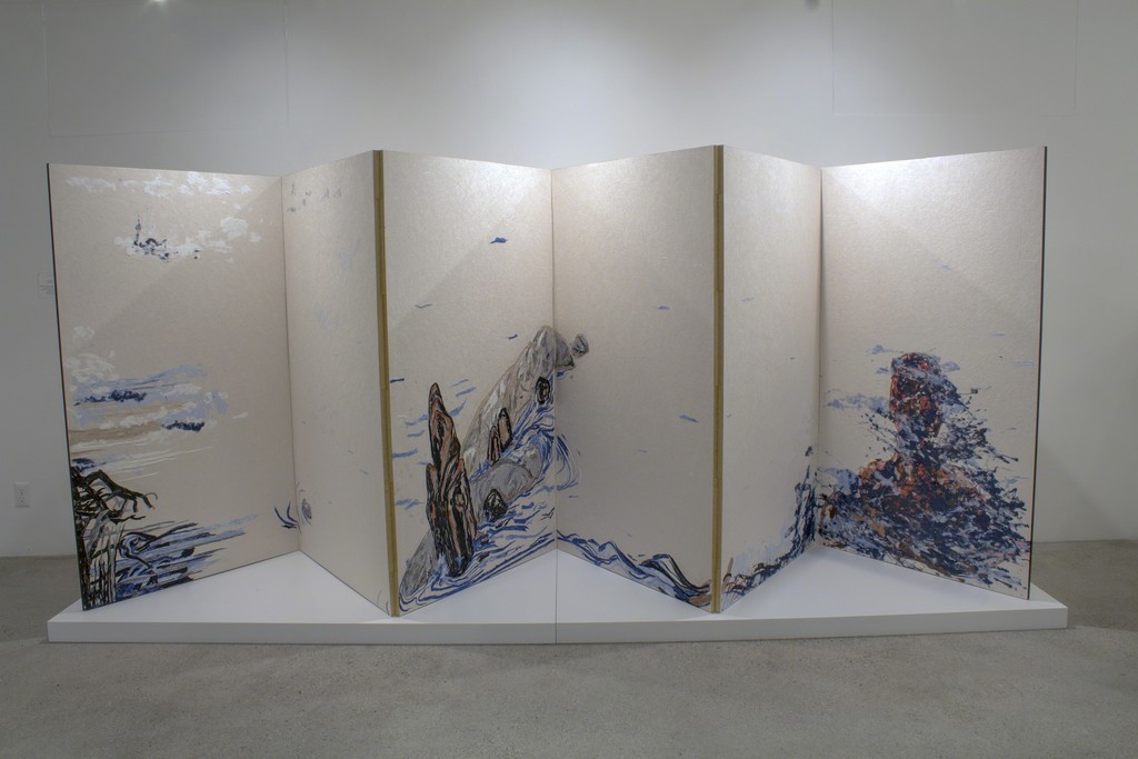 Daniel Heyman, The Japanese Screen Project: Distance, Byobu Daniel Heyman, The Japanese Screen Project: Distance, Byobu