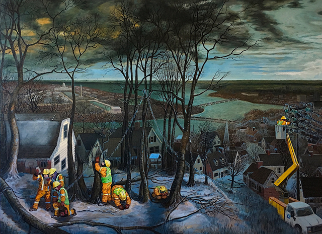 Sandow Birk, ‘The Passing of the Tax Bill (Gloomy Day)’, 2018, Painting, Acrylic on canvas, Craig Krull Gallery