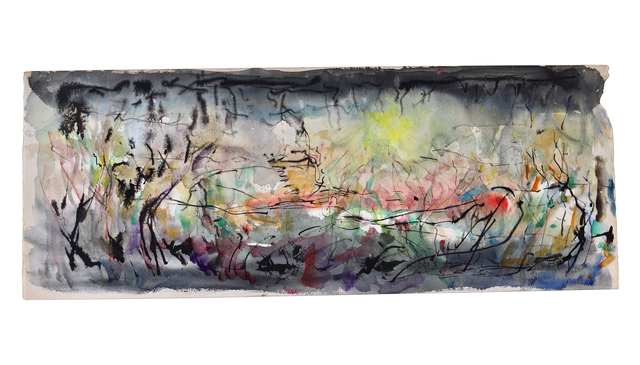 Joseph J. Meert, ‘Abstract Landscape #15’, ca. 1950, Painting, Watercolor and ink on paper, Aaron Galleries