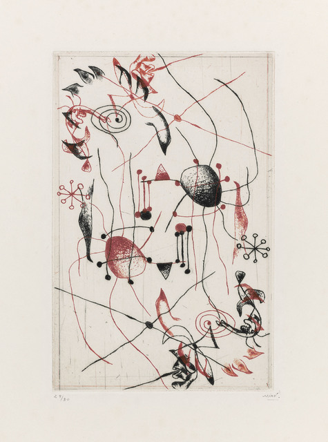 Joan Miró, ‘Série Noire et Rouge: one plate’, 1938, Christie's