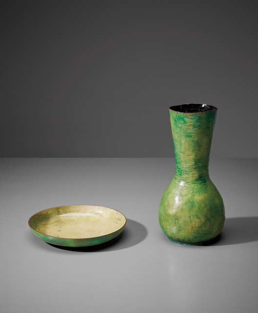 Gio Ponti and Paolo De Poli, ‘Vase and dish’, 1950-1955, Phillips