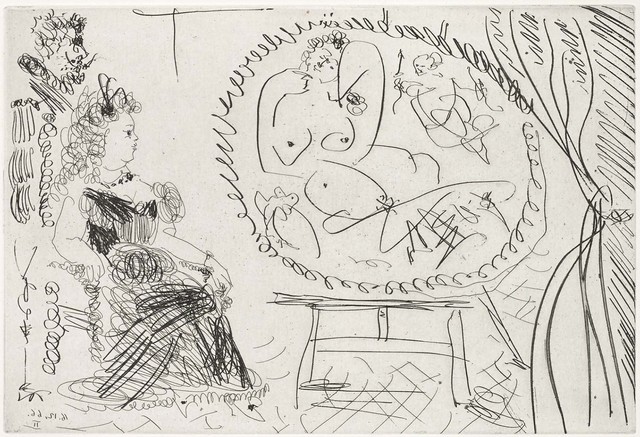 Pablo Picasso, ‘Amateur Couple Looking at a Painting(El Entierro del Conde de Orgaz, B.1474)’, 1969, Martin Lawrence Galleries