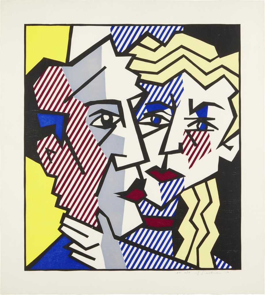 Roy Lichtenstein - The Couple, from the Expressionist Woodcut series