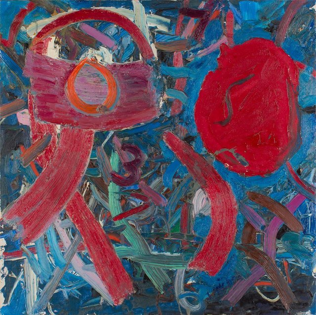 Jay Milder, ‘Vibrant Abstract Rhino Horn Expressionist Painting’, 1973, Lions Gallery