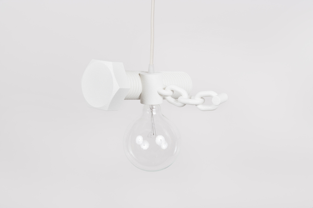 Emmett Moore, ‘Bolt Pendant’, 2015, Design/Decorative Art, Nylon, Urethane, Lightbulb, Patrick Parrish Gallery