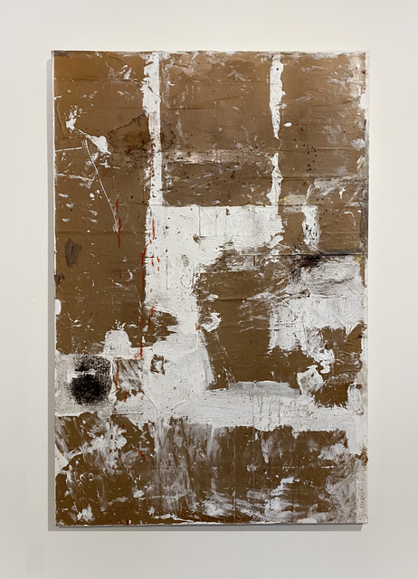 Stephen Lapthisophon, ‘Skin’, 2020, Painting, Paper, latex, India ink, coffee & oil paint on canvas, Conduit Gallery
