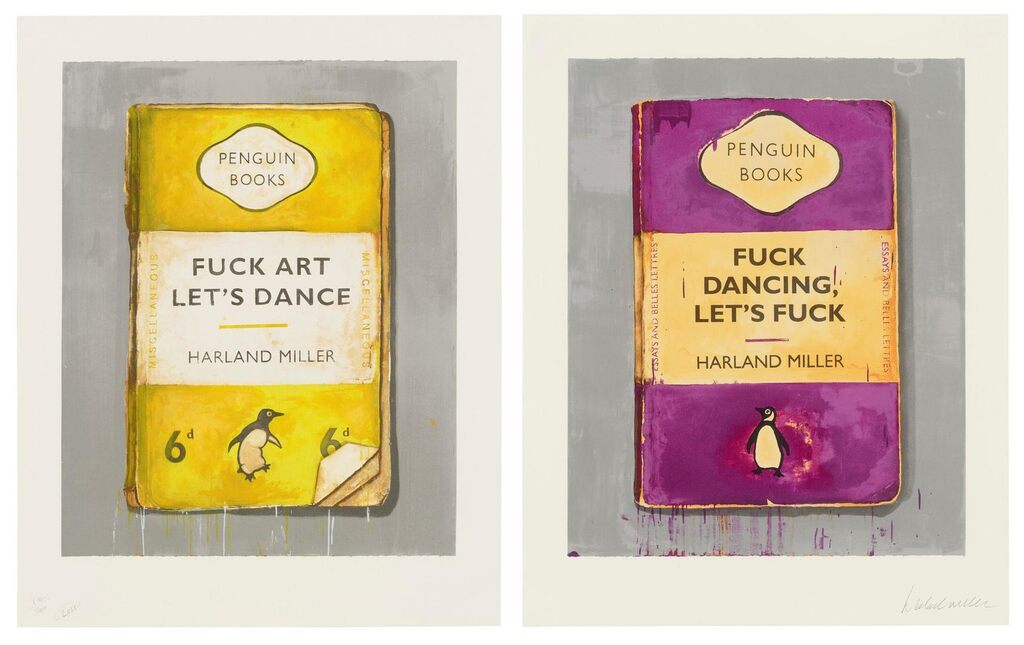 Harland Miller - Fuck Art, Let's Dance and Fuck Dancing, Let's Fuck