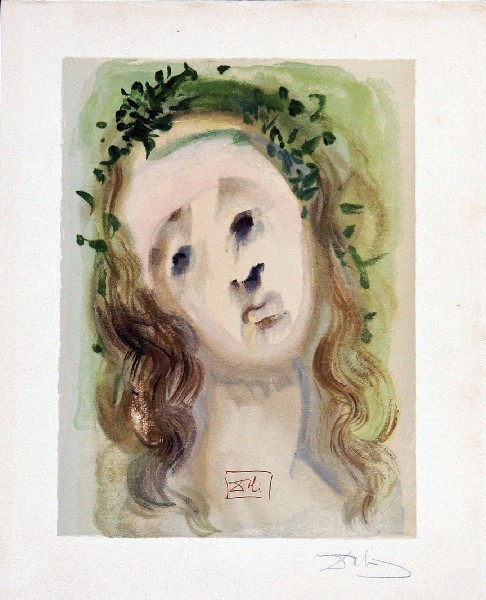 Salvador Dalí, ‘Purgatory Canto 10: The Face of the Virgil from The Divine Comedy’, 1960, Print, Woodblock on paper, New River Fine Art