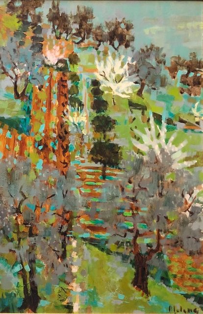 Pierre LeLong, ‘Foliage, "Paysage du Midi" Large Oil Painting’, Mid-20th Century, Painting, Canvas, Oil Paint, Lions Gallery