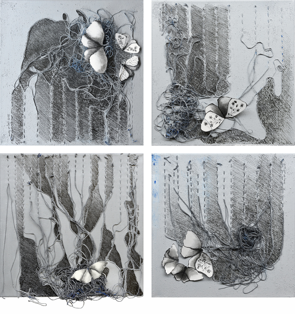Somaya Abdulghani, ‘Untitled’, 2018, Drawing, Collage or other Work on Paper, Mixed media, Janet Rady Fine Art