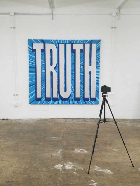 Rubem Robierb, ‘TRUTH’, 2017, Painting, Acrylic and silkscreen on canvas with neon, Arte Fundamental