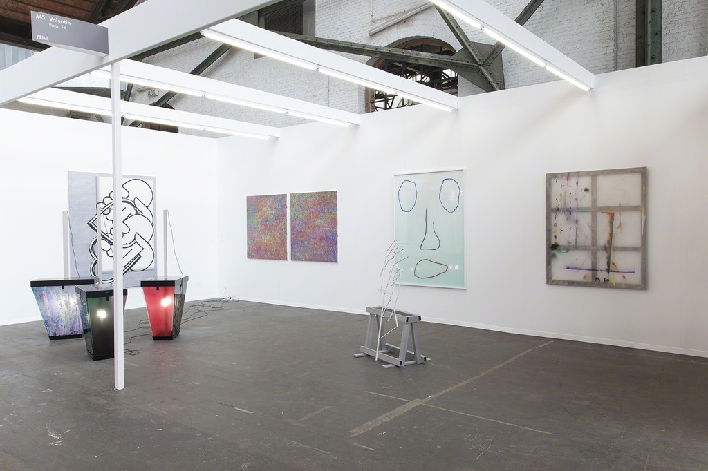 Exhibition view Art Brussels, galerie Valentin, Paris 2016. With: Eric Baudart, Jean-Baptiste Bernadet, Gabriele de Santis, Antoine Donzeaud, George Henry Longly and Anne Neukamp. © Photo: Ludovic Beillard / Courtesy of the artists and Valentin, Paris. Exhibition view Art Brussels, galerie Valentin, Paris 2016. With: Eric Baudart, Jean-Baptiste Bernadet, Gabriele de Santis, Antoine Donzeaud, George Henry Longly and Anne Neukamp. © Photo: Ludovic Beillard / Courtesy of the artists and Valentin, Paris.