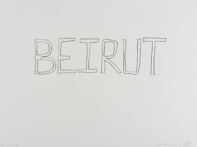 Tracey Emin, ‘Beirut’, 2006, Print, Offset Lithograph printed in black, Alpha 137 Gallery