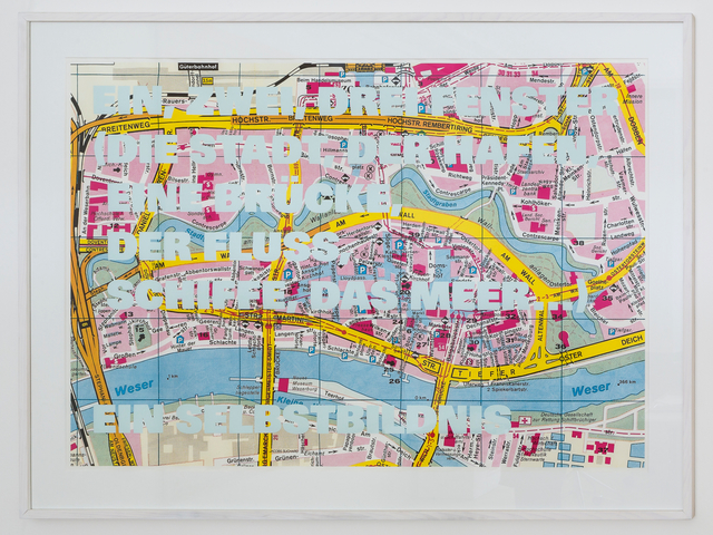 Remy Zaugg, ‘EIN, ZWEI, DREI FENSTER (DIE STADT, DER HAFEN, EINE BRüCKE, DER FLUSS, SCHIFFE, DAS MEER...) EIN SELBSTBILDNIS’, 1993, Print, Silkscreen on paper, Mai 36 Galerie