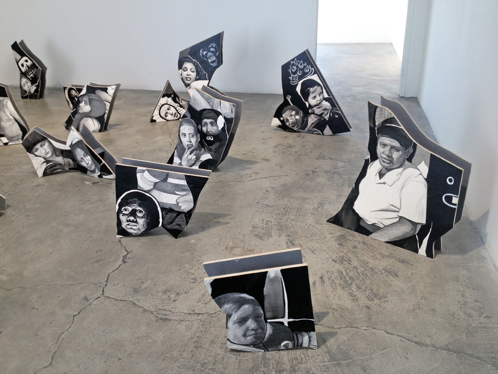 Hugo Crosthwaite "Shattered Mural" installation Hugo Crosthwaite "Shattered Mural" installation