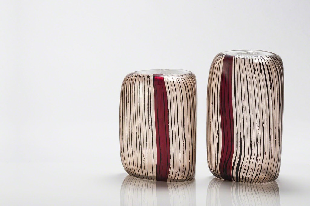 Glass vases from the Canneto Fasce collection by Michela Cattai. Italy, 2016. Glass vases from the Canneto Fasce collection by Michela Cattai. Italy, 2016.