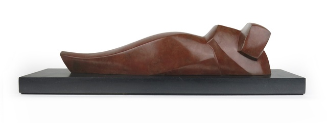 Joel Urruty, ‘Reclining Nude in Bronze #8’, Sculpture, Bronze with Terra Cotta Patina, Concrete, Isabella Garrucho Fine Art